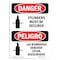 Signmission Safety Sign, OSHA Danger, 10" Height, Cylinders Must Be Secured Bilingual Spanish OS-DS-D-710-VS-1114 - alternate 1